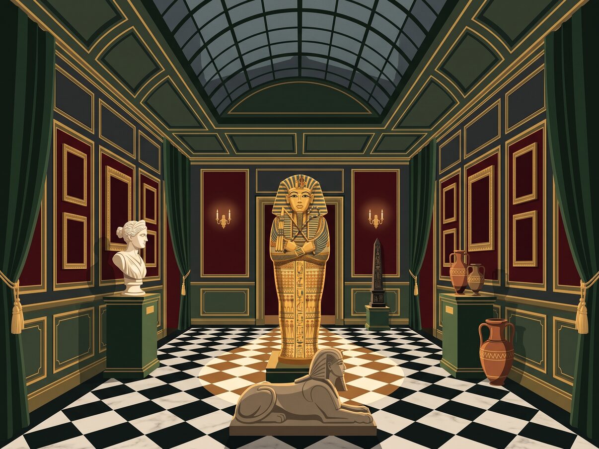 Painted art for The Hall of Antiquities