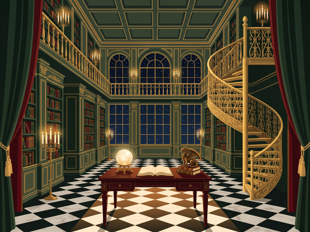 Painted art for The Enchanted Library