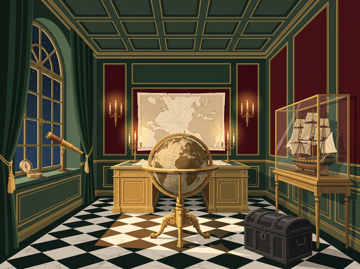 Painted art for The Map Room